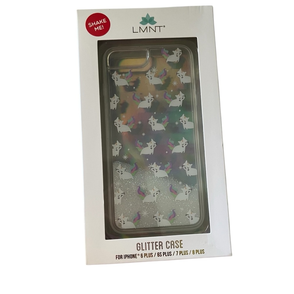 Glitter Case for iPhone with kitten design